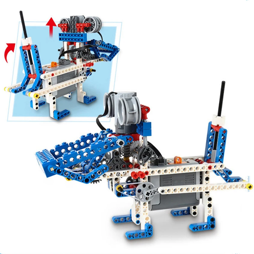 310+Pcs Children Diy Mechanical Engineer Learning Programmable Robot Dog Robotics Kits Steam Toy Building Block Set