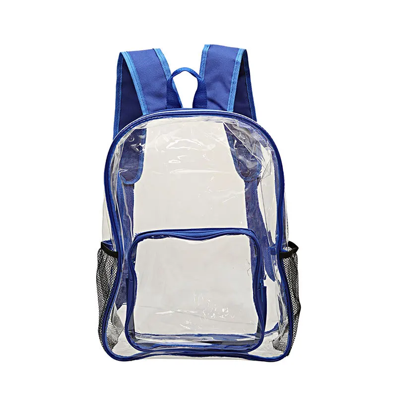 Plastic waterproof transparent backpacks large capacity simple pvc bag