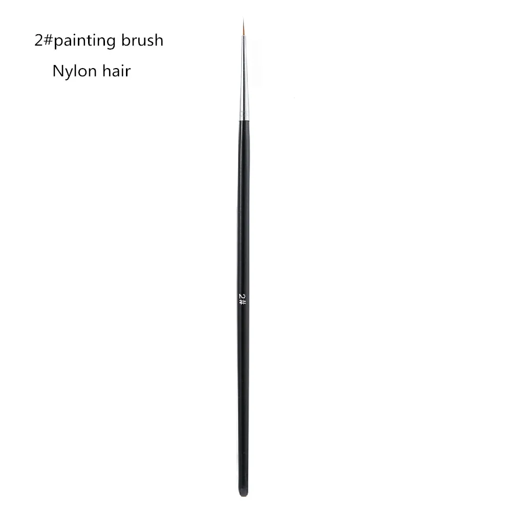 100% настоящая акриловая кисть Kolinsky с ручкой из черной древесины нейлоновые волосы для дизайна ногтей