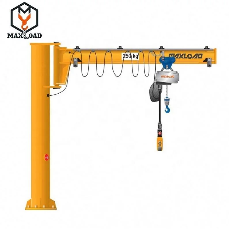 CE SGS 1000kg JIB Crane Emergency Stop System Included Indoor Electric Cantilever JIB Folding Crane Articulated Crane