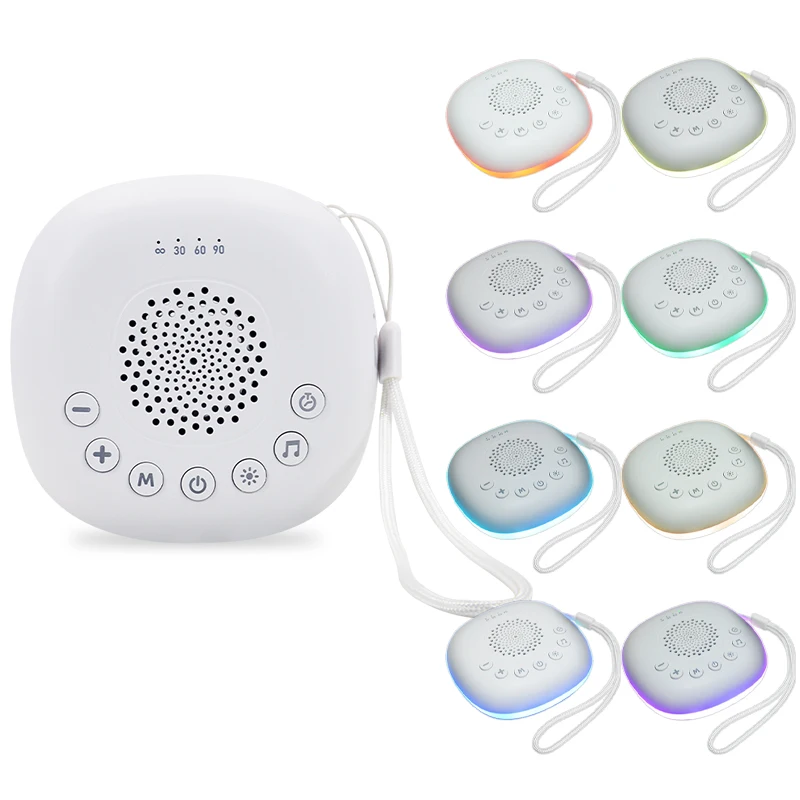 Portable Sound Machine sleep White Noise Machine with 20 Soothing Sounds and Night Lights by USB for Sleeping Relaxation