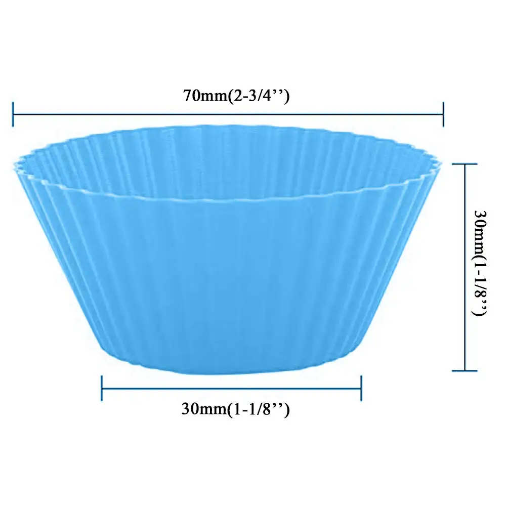 Silicone Cupcake Baking Cups Molds Reusable Cupcake Holder Muffin Liners Air Fryer Cups For Party No Smell Safe Food Grade