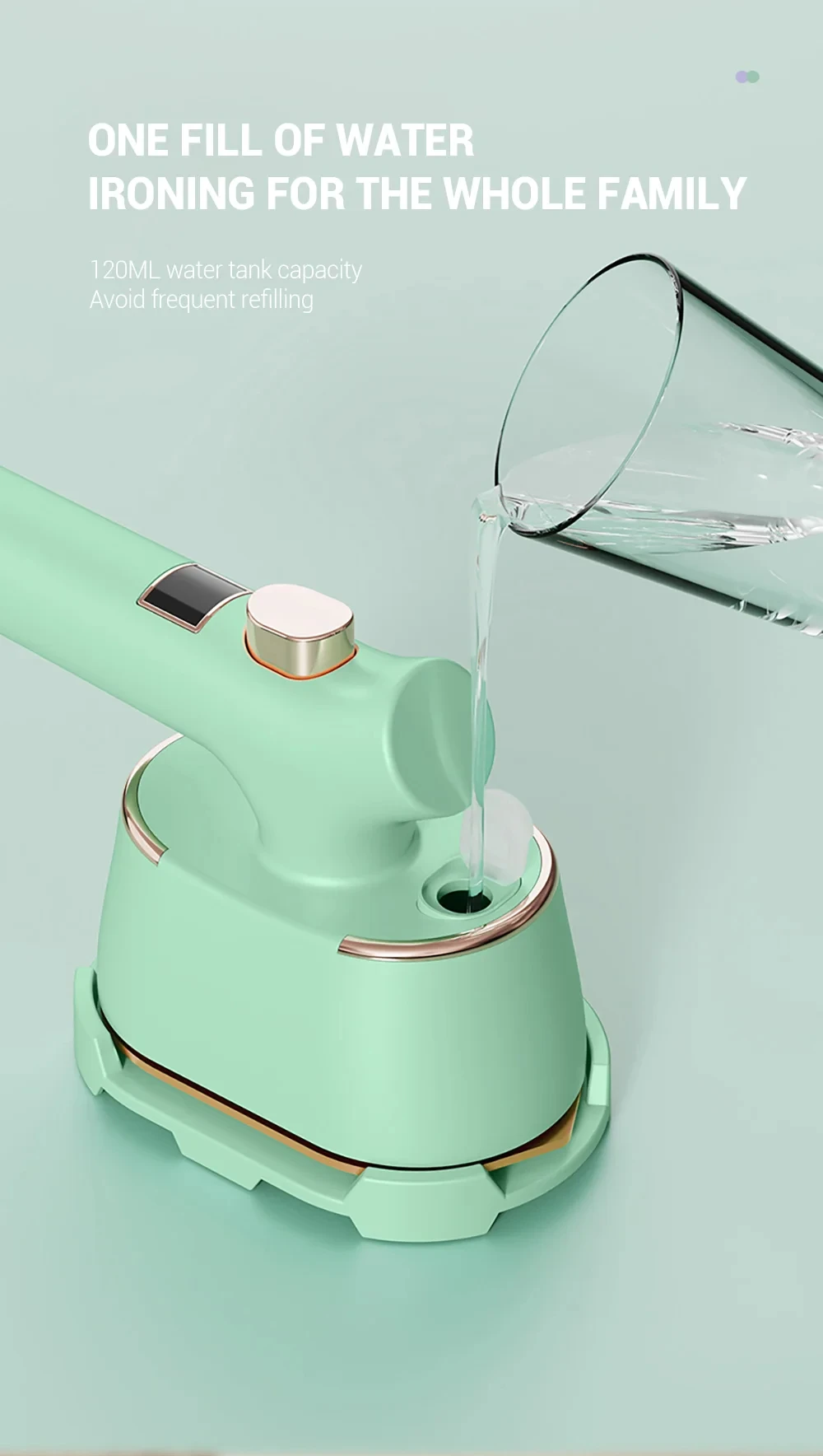 Hot Sale Portable Dry Iron Clothes Steamer Mini Ceramic Soleplate Steam Iron for Home Travel Hotel Sewing Steam Iron for Laundry