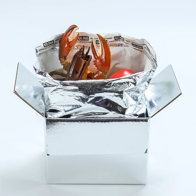 Food Grade Insulated Container Cold Seafood Insulated Cardboard Boxes for Transporting Frozen Food