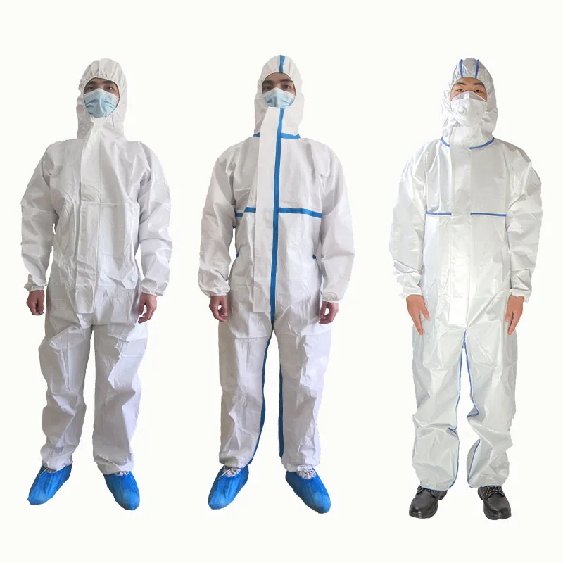 Guardwear OEM ODM En 14126 Одноразовый комбинезон противоэпидемический химический спрей костюм для биобезопасности