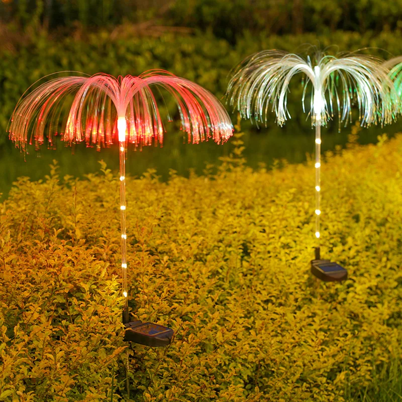 2023 popular solar landscape decoration 7 color changing   waterproof Jellyfish lights  lawn garden