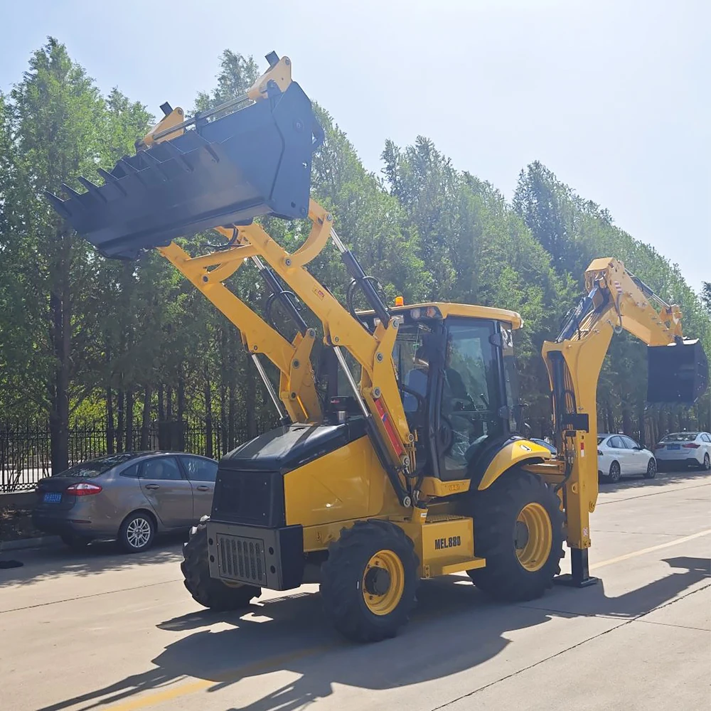 Multifunctional Multipurpose Backhoe Loader 4x4, China New Front Excavator Backhoe Backhoe Excavator Two Head Excavator