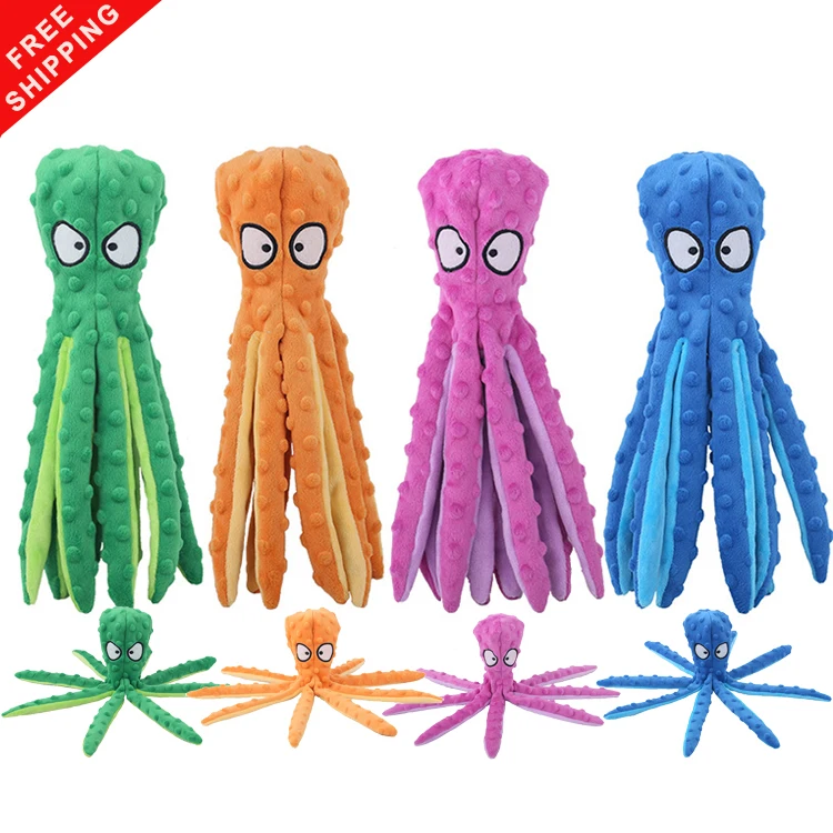New product pet plush toy octopus skin shell pet toy