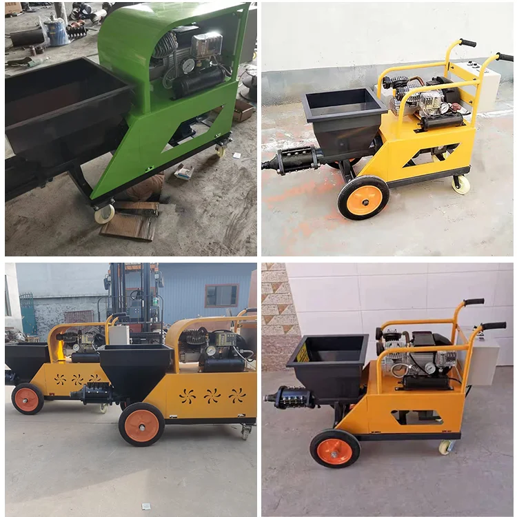 gasoline electric power construction machinery putty making mortar spraying machine