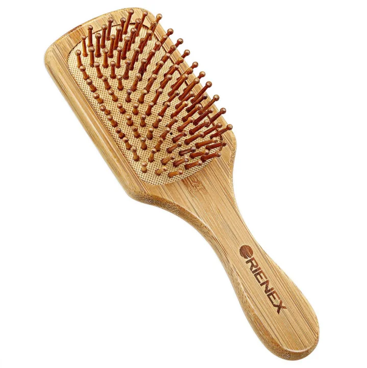 100% Natural Eco Friendly Organic Beechwood Bamboo Wood Bristle Scalp Massage Paddle Hair Brush Wood