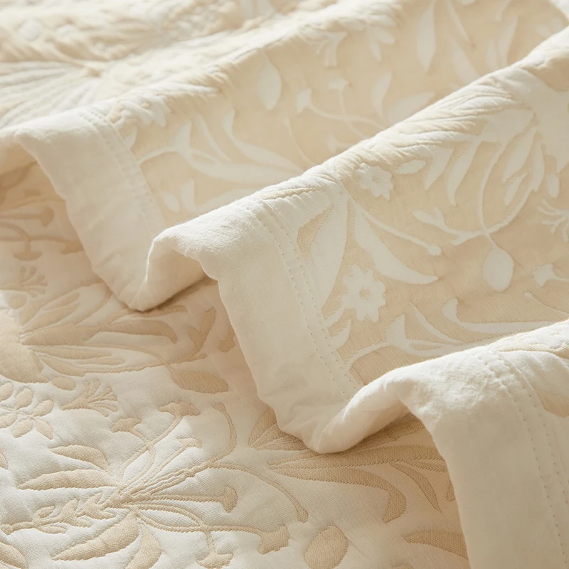 Hot Sale High Quality 100% cotton bedspread quilt set OEM Accept  bedding coverlet sets Oeko Standard  bed spread