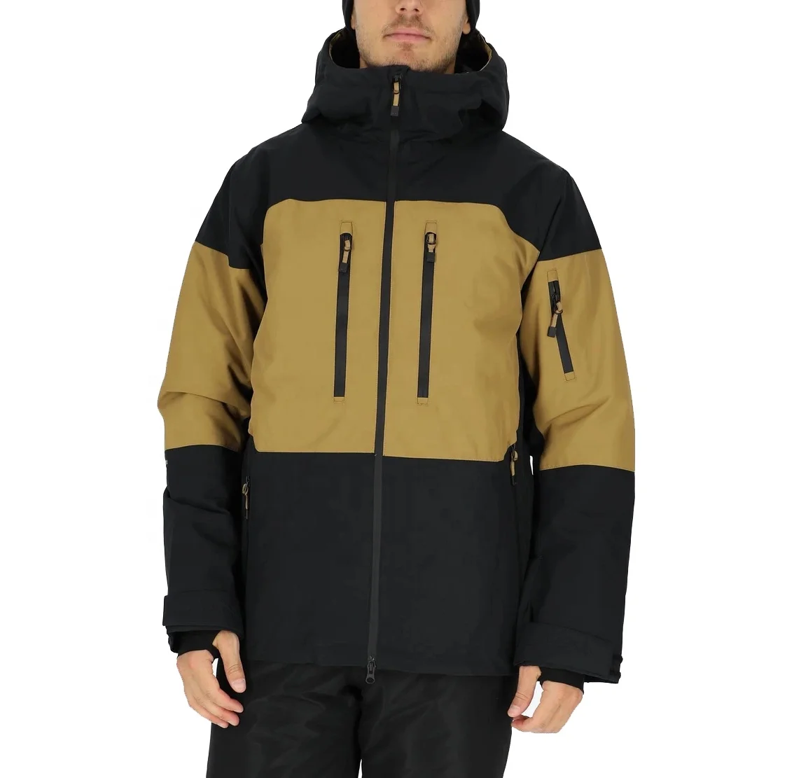 2024  High End Hooded Outdoor Mountain Ski Jacket Windproof Sports Coat OEM Men Winter Jackets