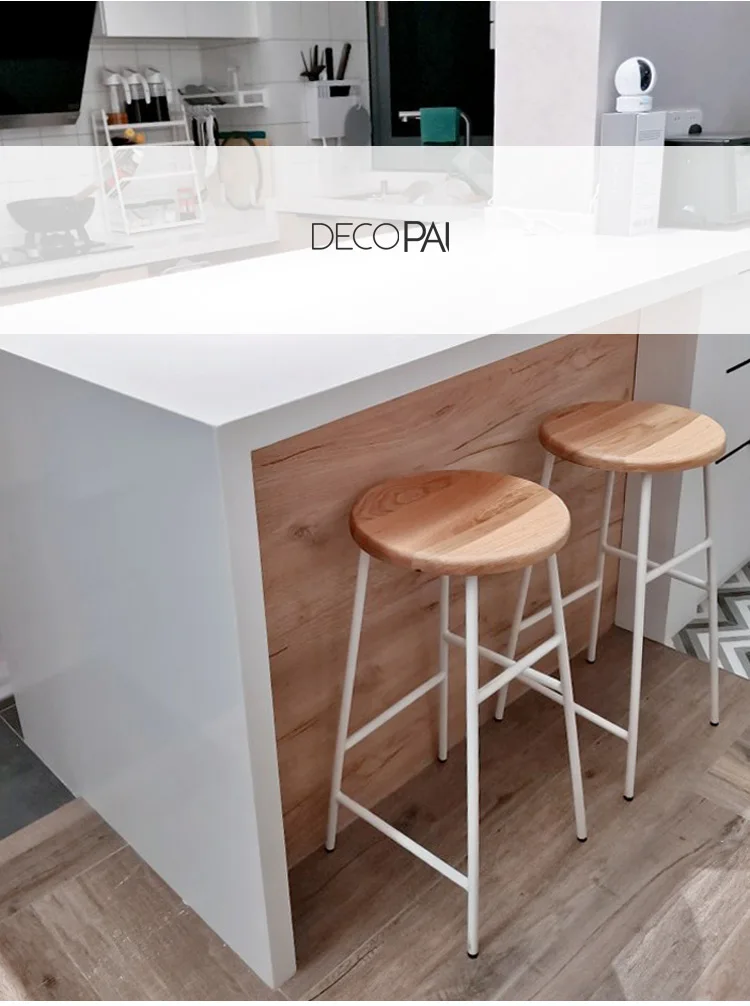 Nordic Bar Stool Iron barstool home Island Chair outdoor  cafe modern simple high stool bar chair