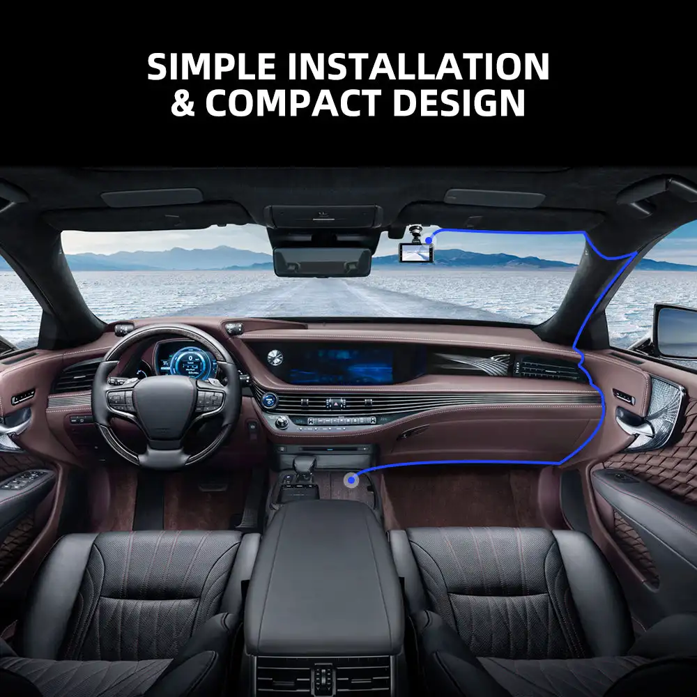 AZDOME M01 Pro 1080P ADAS DashCam Support Parking Mode Motion Detection G-Sensor Dash Cam 3 Inch Screen Car Camera Camcorder