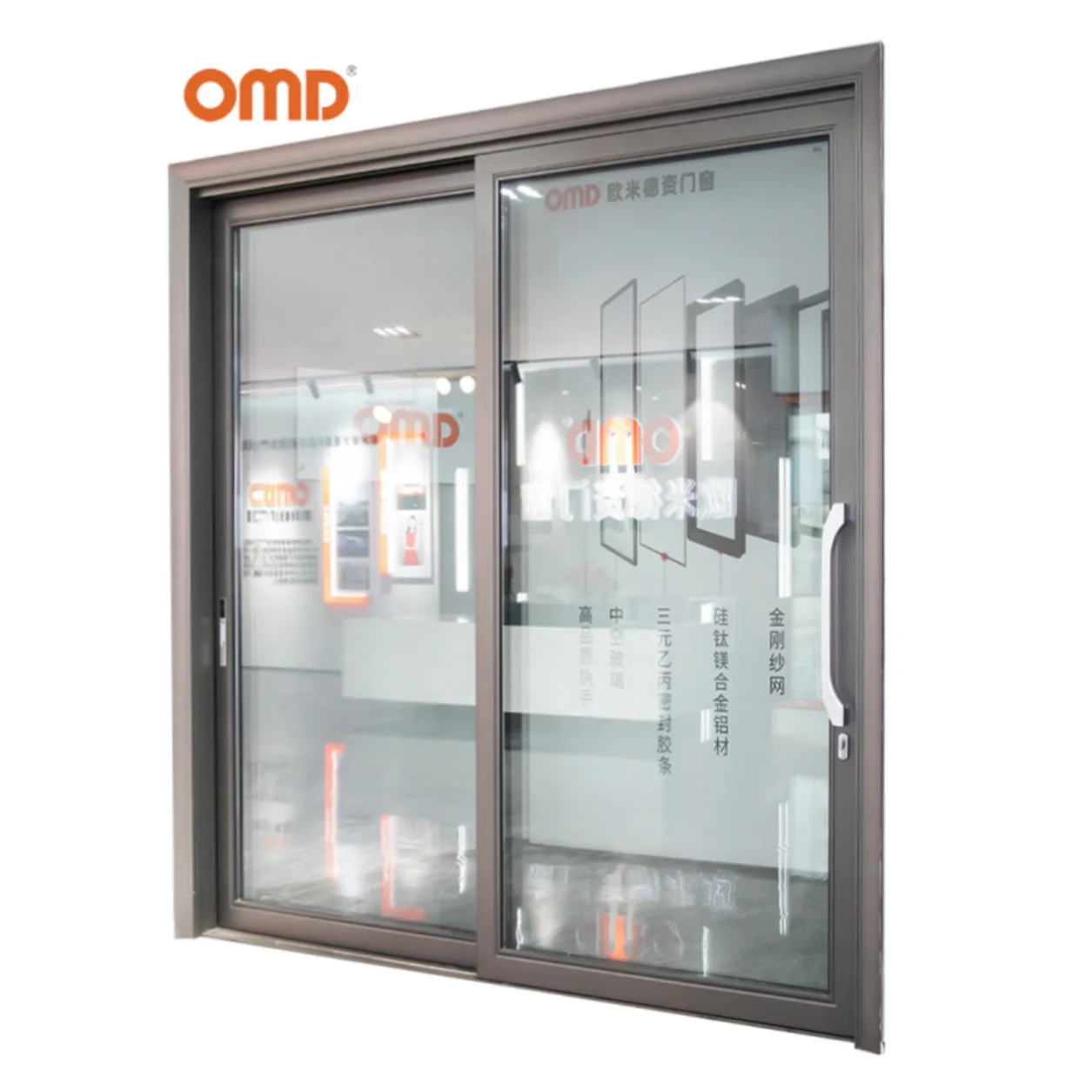 Soundproof Custom Heavy Duty Aluminium Glass Sliding Doors Exterior Impact Resistance Double Side Sliding Front Entrance Doors