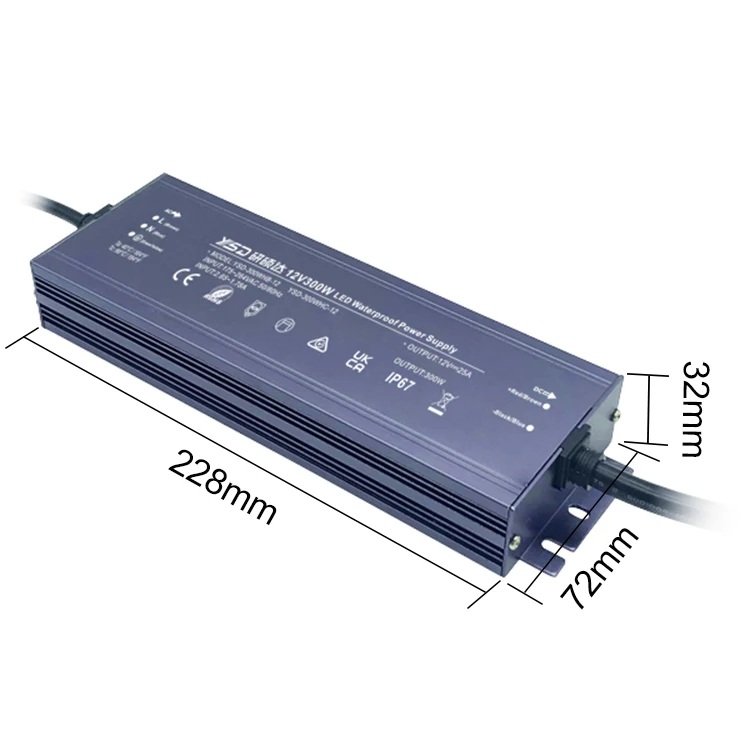 100w 150w 200w 250w 300w class II aluminum IP67 waterproof led driver for outdoor street lamp flood light high bay power supply