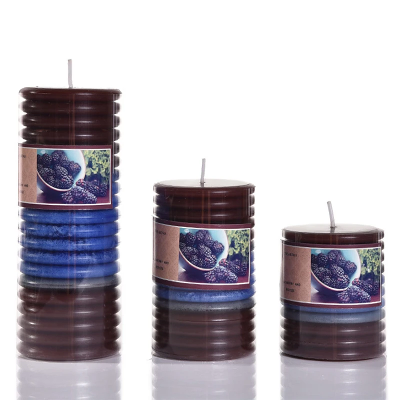 Wholesale high quality Christmas Home Decor 100% soy Wax Scented Pillar Candle