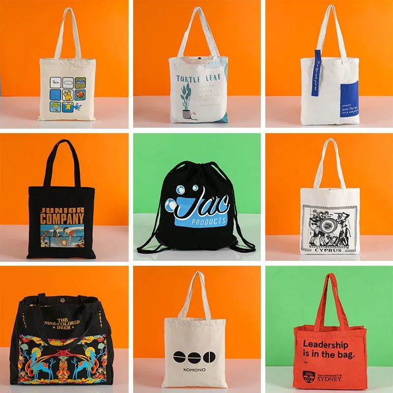 Natural Extra Large Canvas Tote Bag Customized Presidential Election Activities Product Logo Printing Shopping Gift Bag Souvenir