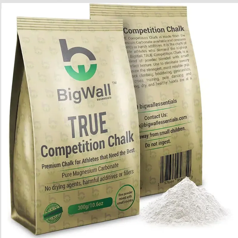 custom logo white 100% pure magnesium carbonate colored chalk chunky powder