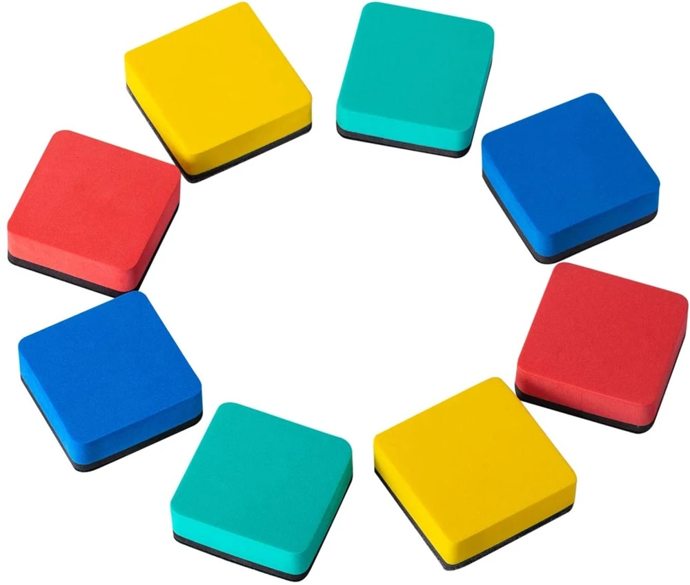 Made of high quality EVA magnetic chalkboard eraser dormitory, game room, play centers etc