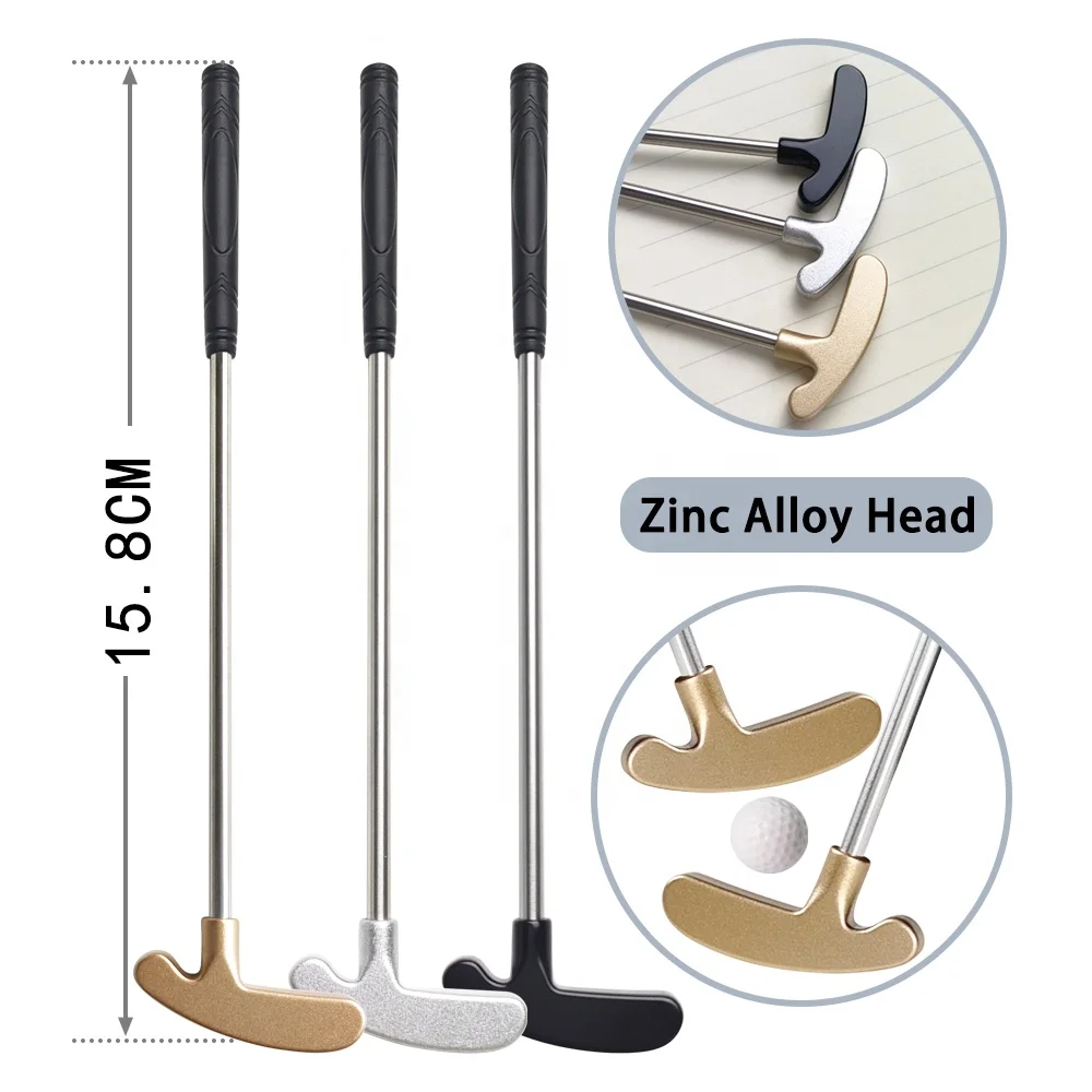 High Quality Golf Mini Putter Kids in Gold Silver Black 304 Stainless Steel Two-sided for Golf Putters Clubs