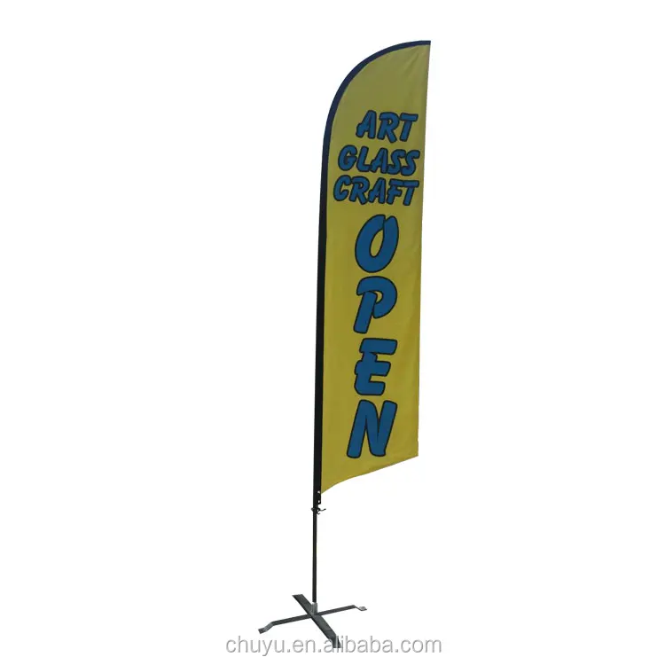 Full Color Printing  Outdoor Advertisement Zoom Hardware Double Outdoor Display Sail Feather Flag