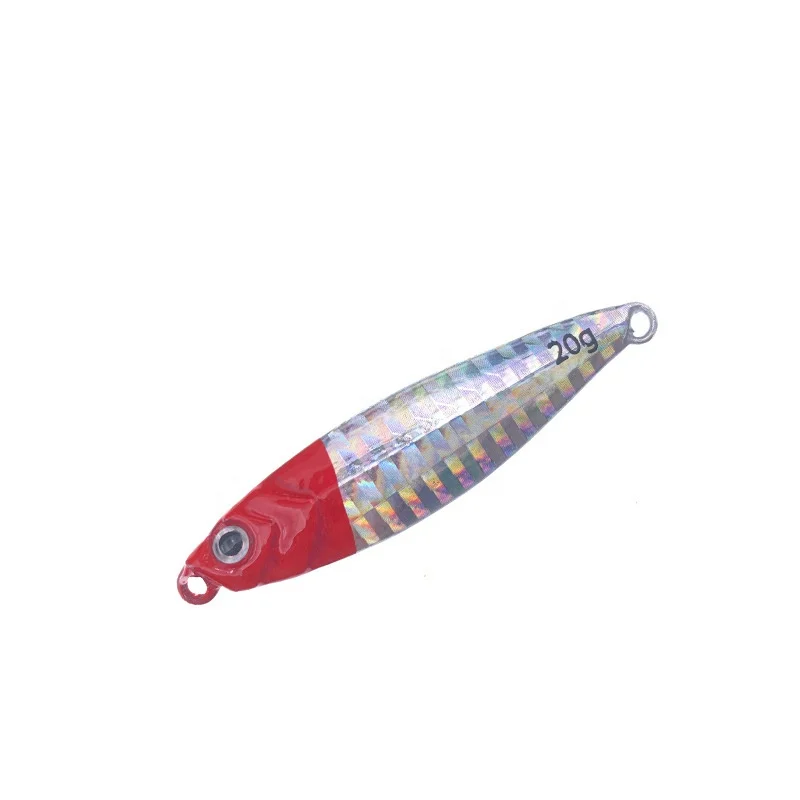 KM Wholesale Slow Pitch10g15g 20g 30g metal jigging lead alloy lure Fishing Bait Jig Spoon Sinking for Tuna