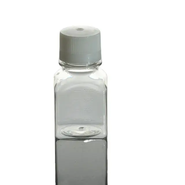 Transparent 1000 ml sampling bottle medical science cell culture sterile PET petg media bottle