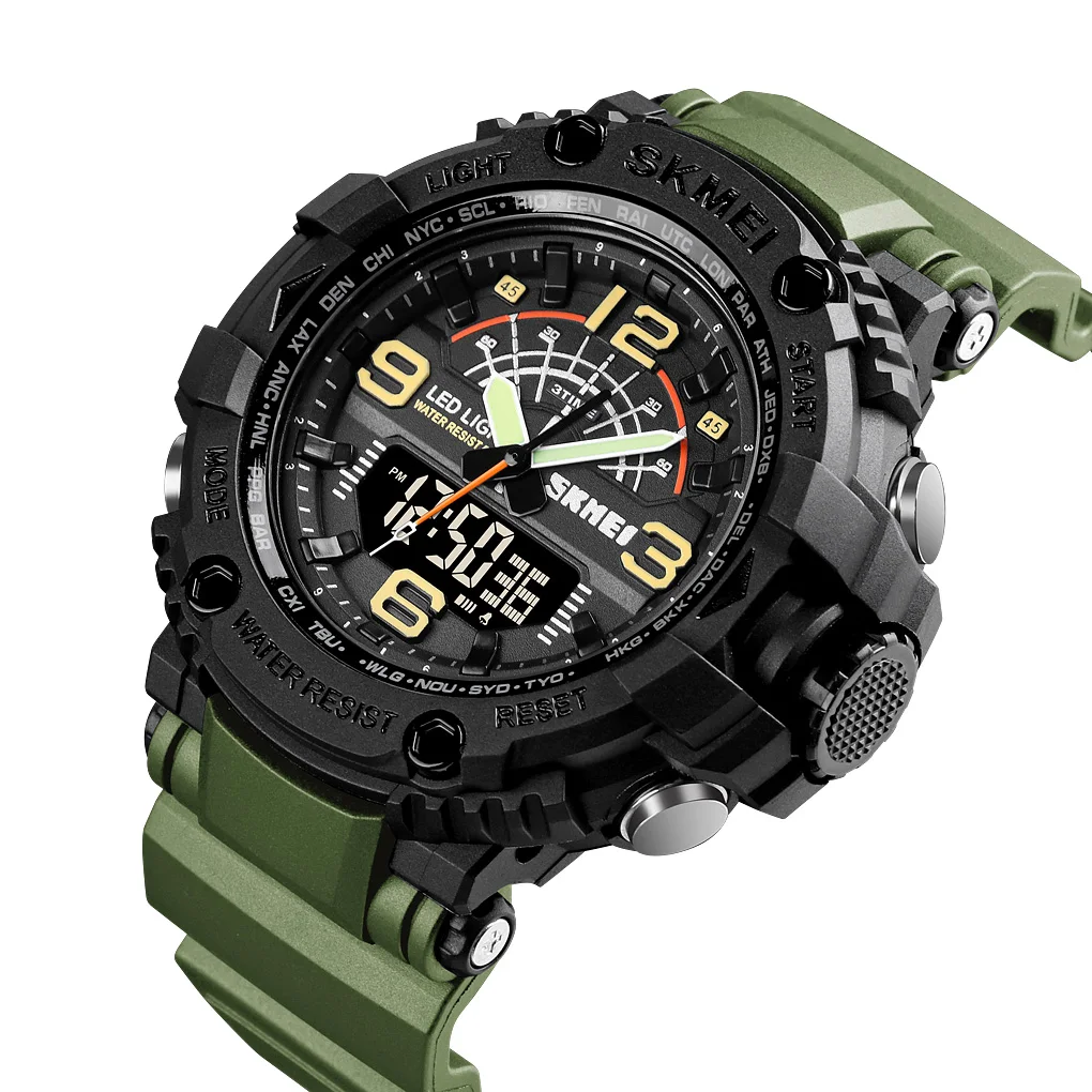 CE certification SKMEI original factory Skmei 1617 dual time man sports watch  multifunctional Digital Wristwatch