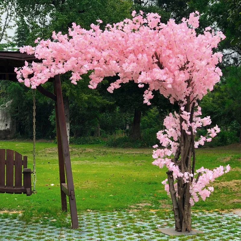 The best popular customized 80cm cherry tree artificial plastic plants pollen for sale