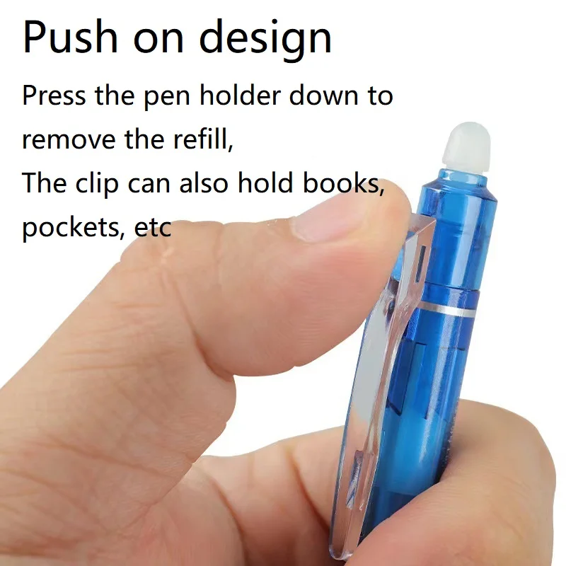 Cartoon Button Erasable Pen Suitable for Primary School Students Gel 0.5mm Black and Blue Office Supplies