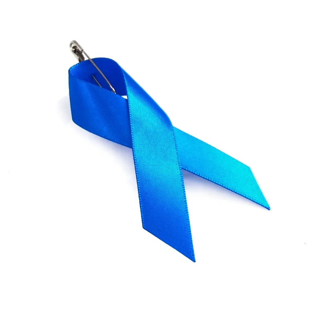 Custom Gift Bow Satin Ribbon Decorative Awareness Pins Ribbons Small Bow Tie with Pins