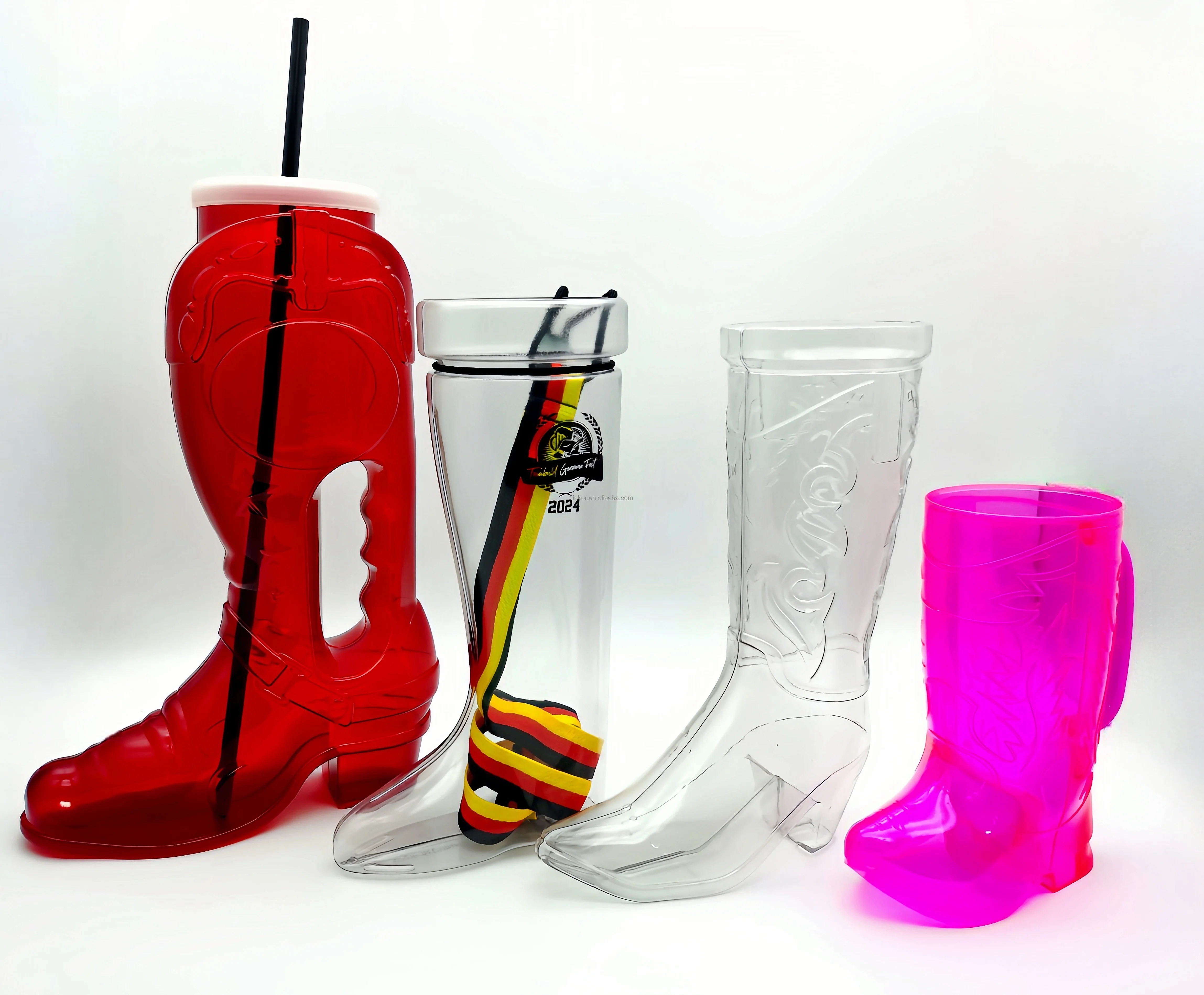 The competitive price of plastic has produced 1L large capacity boot shaped glass beer cups and boot shaped beer boots glass