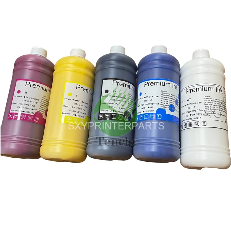 1000ML CMKY White UV DTF Ink for Epson L800 L805 L1800 TX800 XP600 R1390 1400 4800 4880 7800 7880 XP300 R290 R330 Prniter