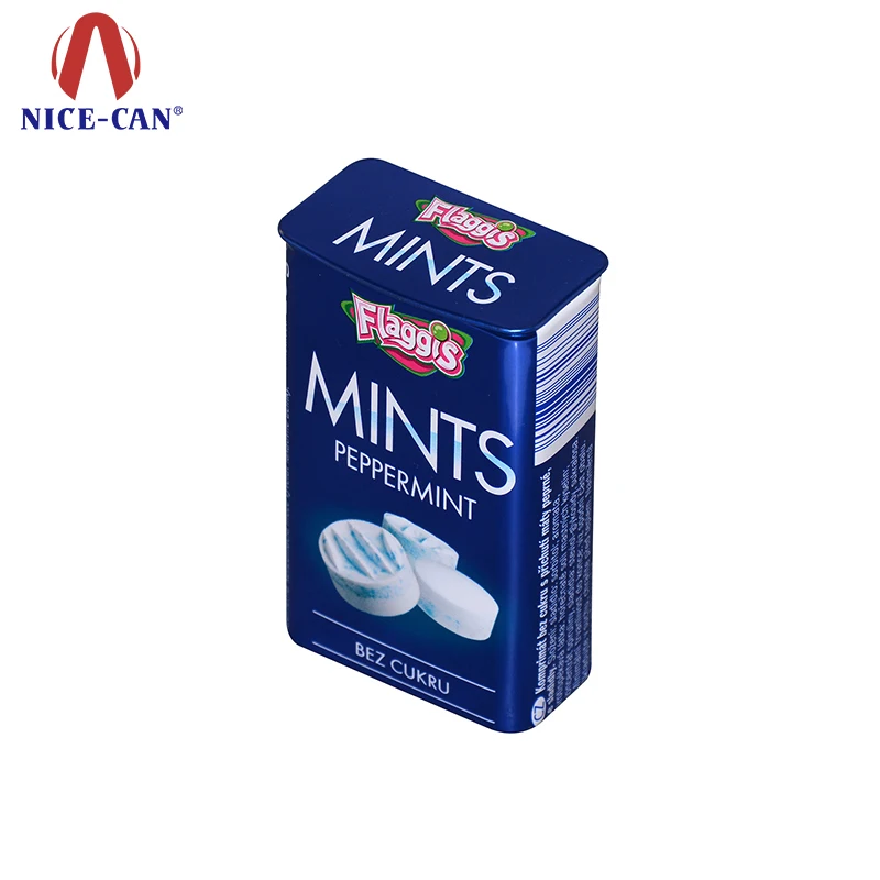 Nice-can Factory Custom Tin Packaging For Candy Food Grade Altoids Chewing Gum Tin Rectangle Hinged Lid Metal Mint Tin Box