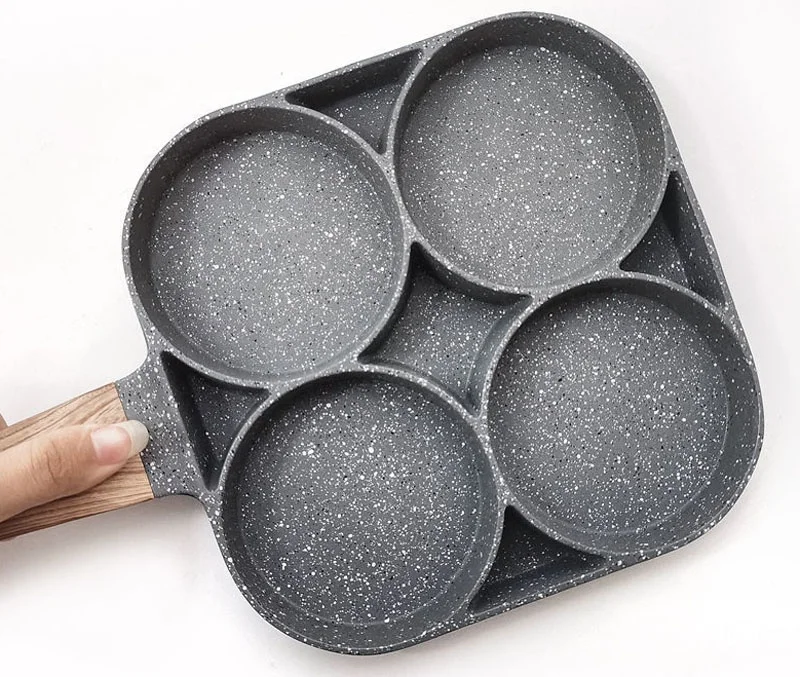 Four-hole Frying Pot Pan Thickened Omelet Pan Non-stick Egg Pancake Steak Pan