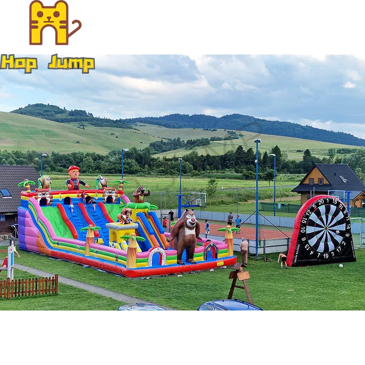 2023 Playgrounds Big PP Trampolines Park Mat With Zorbing Balls