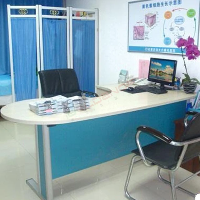 Paint Special-shaped Desk Beauty Salon Consultation Table Doctor Desk Single Female Manager Desk Light Luxury High-end Table