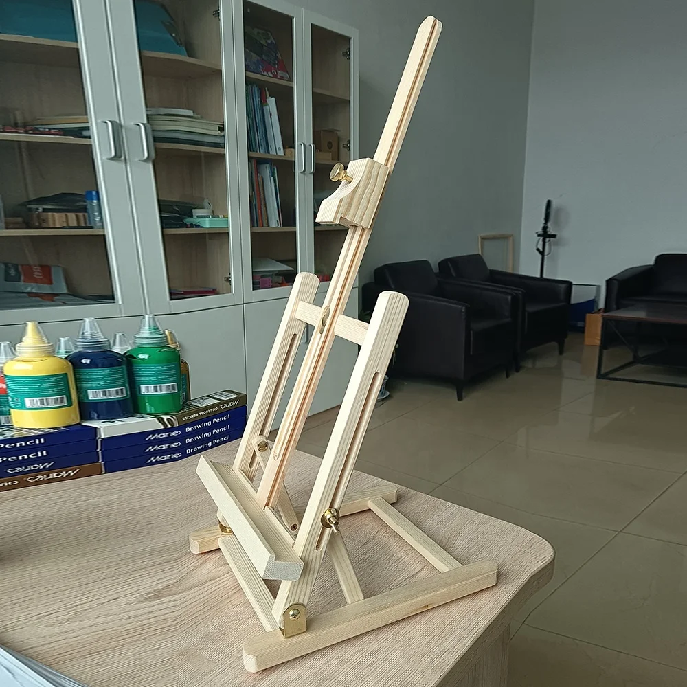 Поставка с завода, натуральный маленький деревянный мольберт, Портативный Столешница для демонстрации детских изделий для рисования