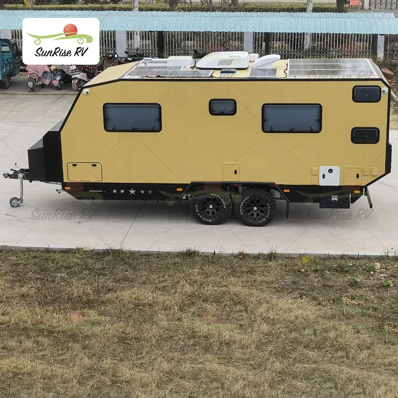 4X4 Гибридный автофургон для кемпинга с кухней практичный Автоприцеп путешествий велосипеда внедорожного завода производство Rv автофургона