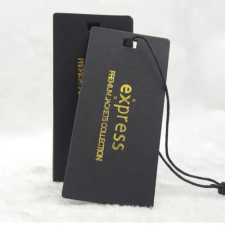 Factory custom best selling cheap logo printed garment accessories clothing hang tag with rope