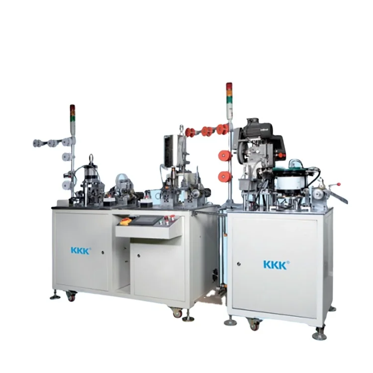 KKK-18N 2021 Zipper Machine New type groove ultrasonic film sealing,hole punch,pin box insert integrating machine