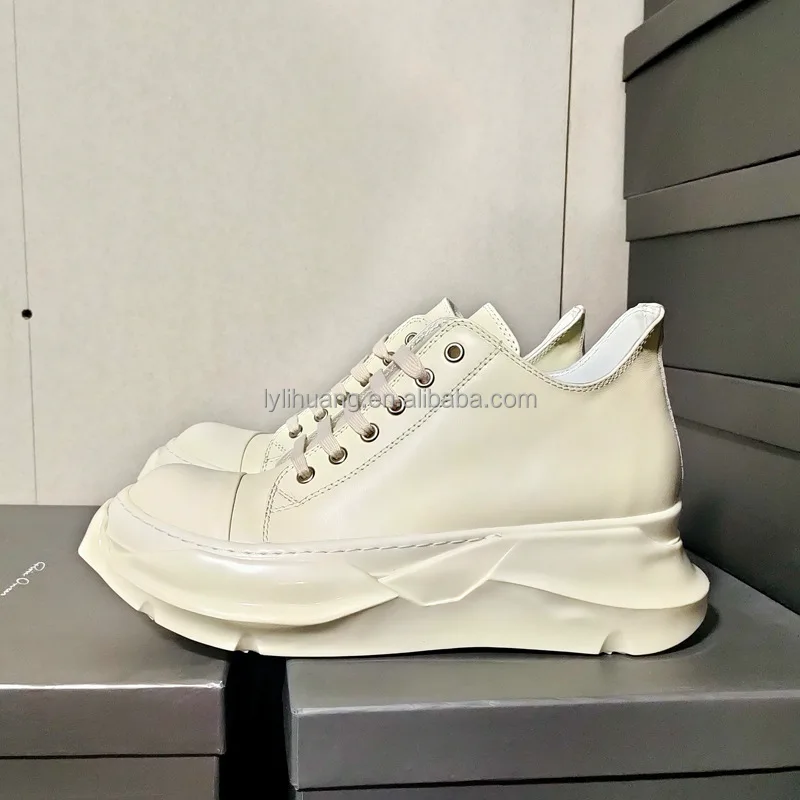 Unisex RicoWees shoes man new low-top canvas breathable student shoes boys lace-up thick-soled high-rise board shoes for women