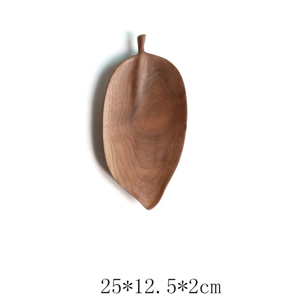 Large Size Wooden Creative Leaf Tray  For Party