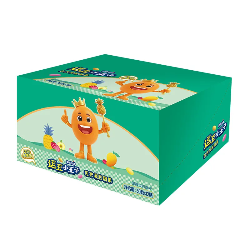Jelly Beans Mix Fruit Flavor Coated Gel Candy Healthy Child Candy Manufacturer