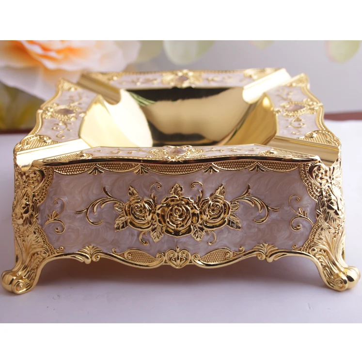 
Factory wholesale gold copper vintage cigar stands ashtray 