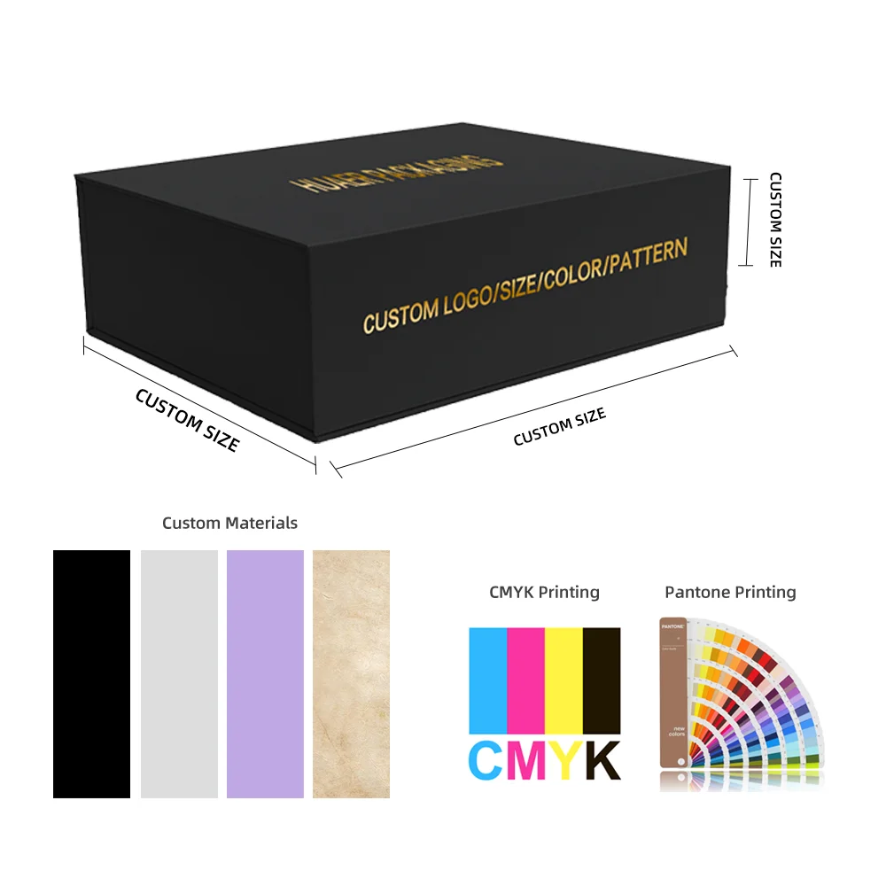 Custom Luxury Rigid Magnet Folding Packaging Paper Boxes Foldable Magnetic Cardboard Box With A Foam Insert