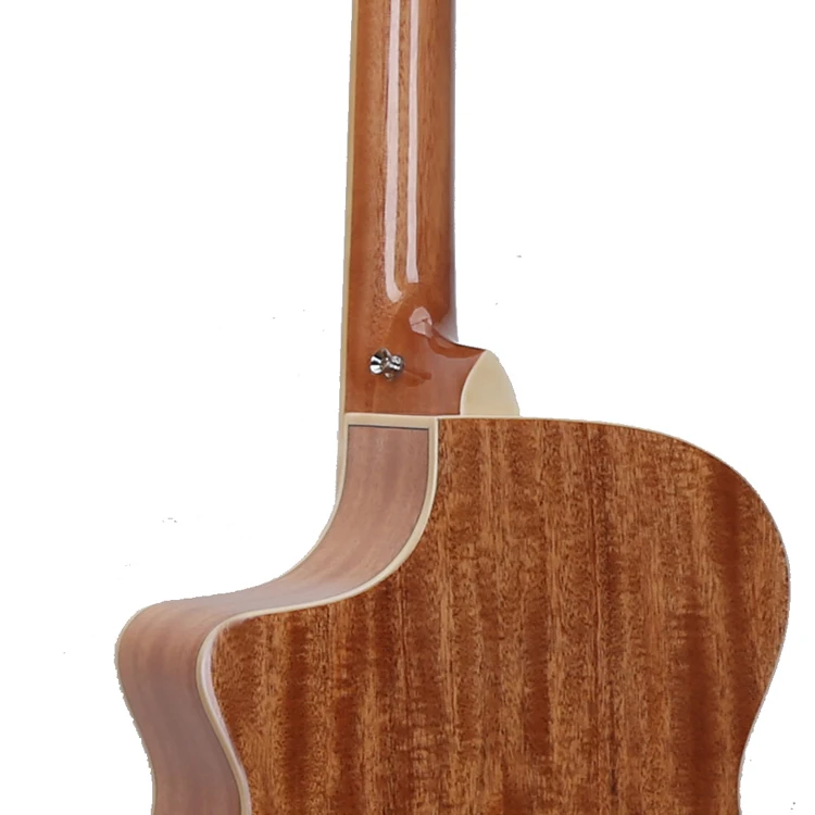 Wholesale Price Popular Acoustic Guitar 41 inch 6 Strings Top Solid Guitar Mahogany Body Natural Wooden Color