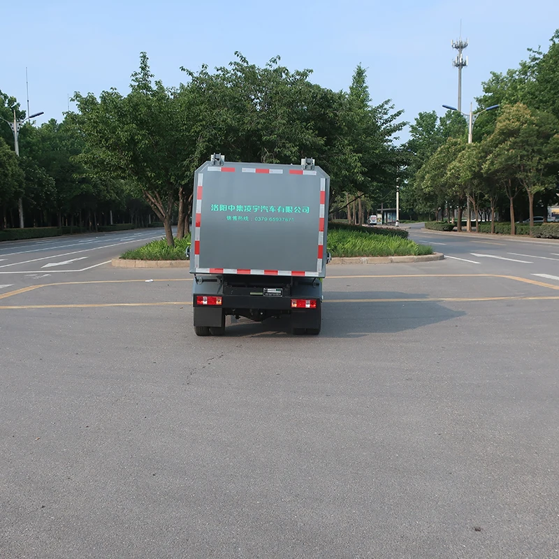 CIMC LINYU Left Loader Compactor Trash Garbage Truck Mini City Garbage Truck Detachable Container Garbage Truck in China