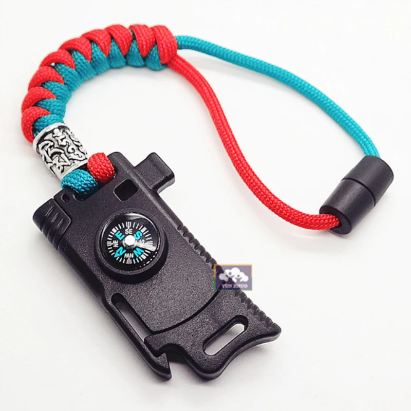 Firestarter compass whistle buckle paracord bracelet buckle paracord whistle buckle